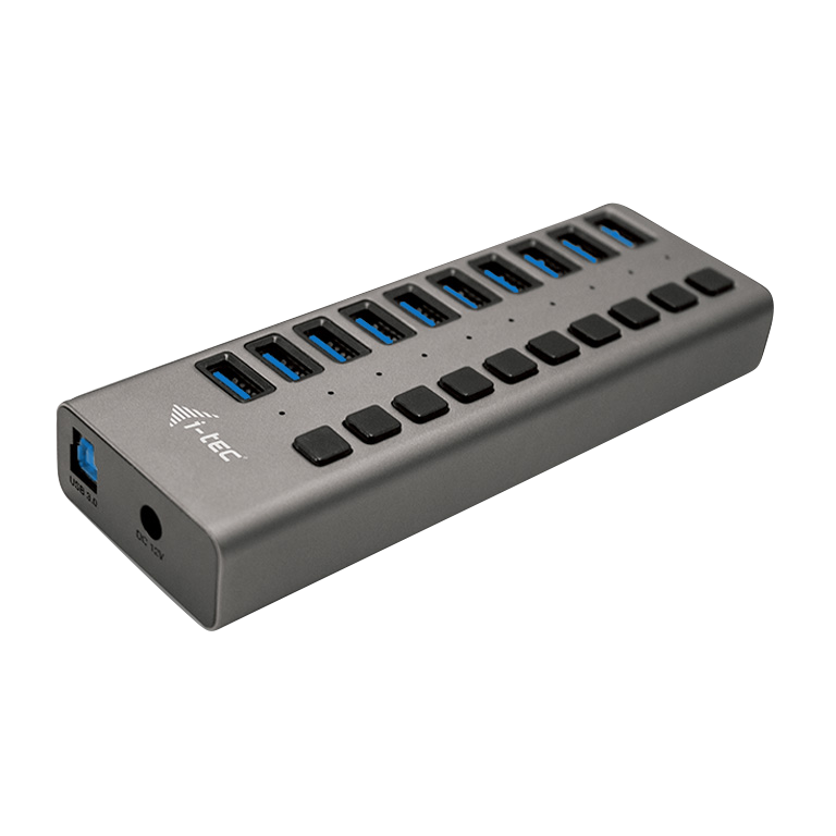 Hub USB Alimenté - 10 Ports New